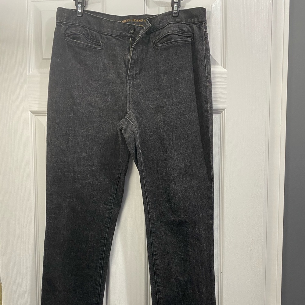 Lauren Jeans Co. black denim slacks